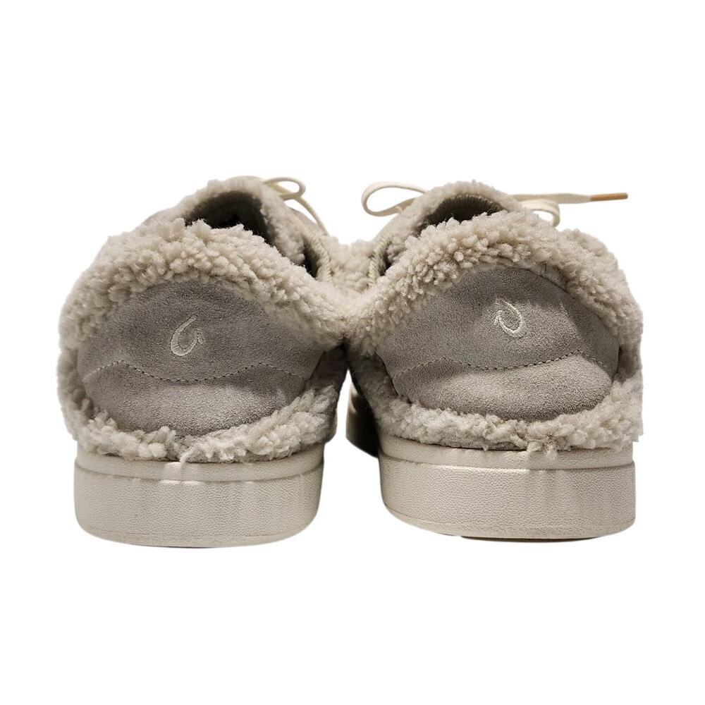 OluKai KILEA HEU Tapa Lace Up Genuine Shearling Sneaker Womens Size 8.5 W Shoes - Picture 7 of 8
